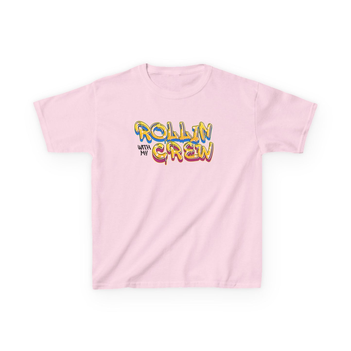 Kid's Roller Skating T-Shirt - Rollin With My Crew - Birthday Party Tee