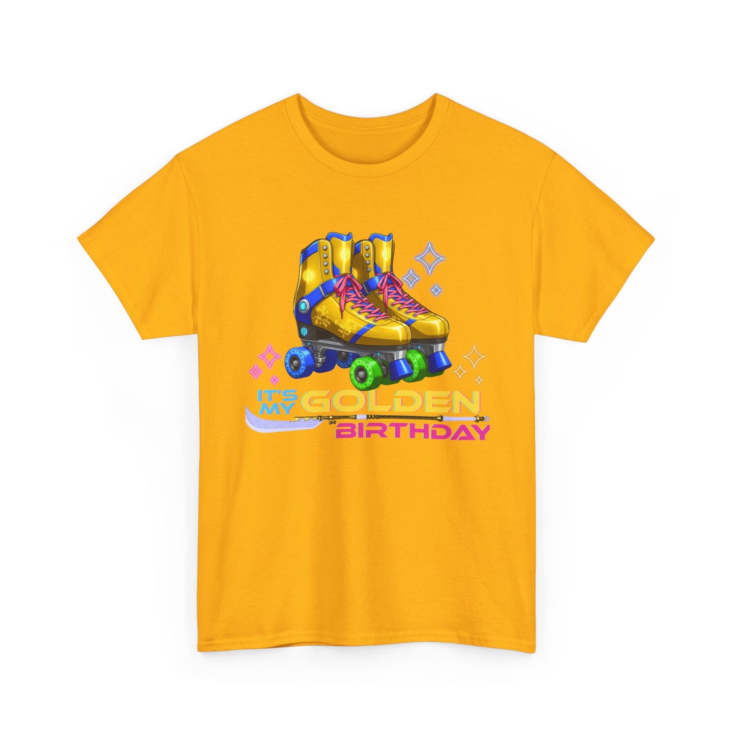 Golden Birthday - Adult Roller Skate Graphic T-Shirt – 100% Cotton