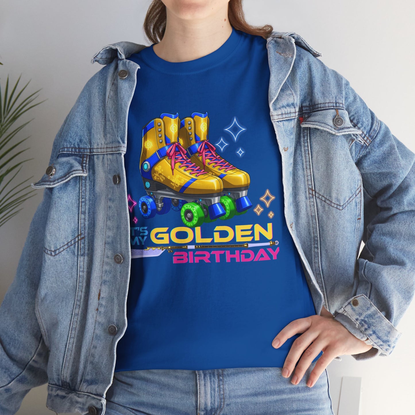 Golden Birthday - Adult Roller Skate Graphic T-Shirt – 100% Cotton