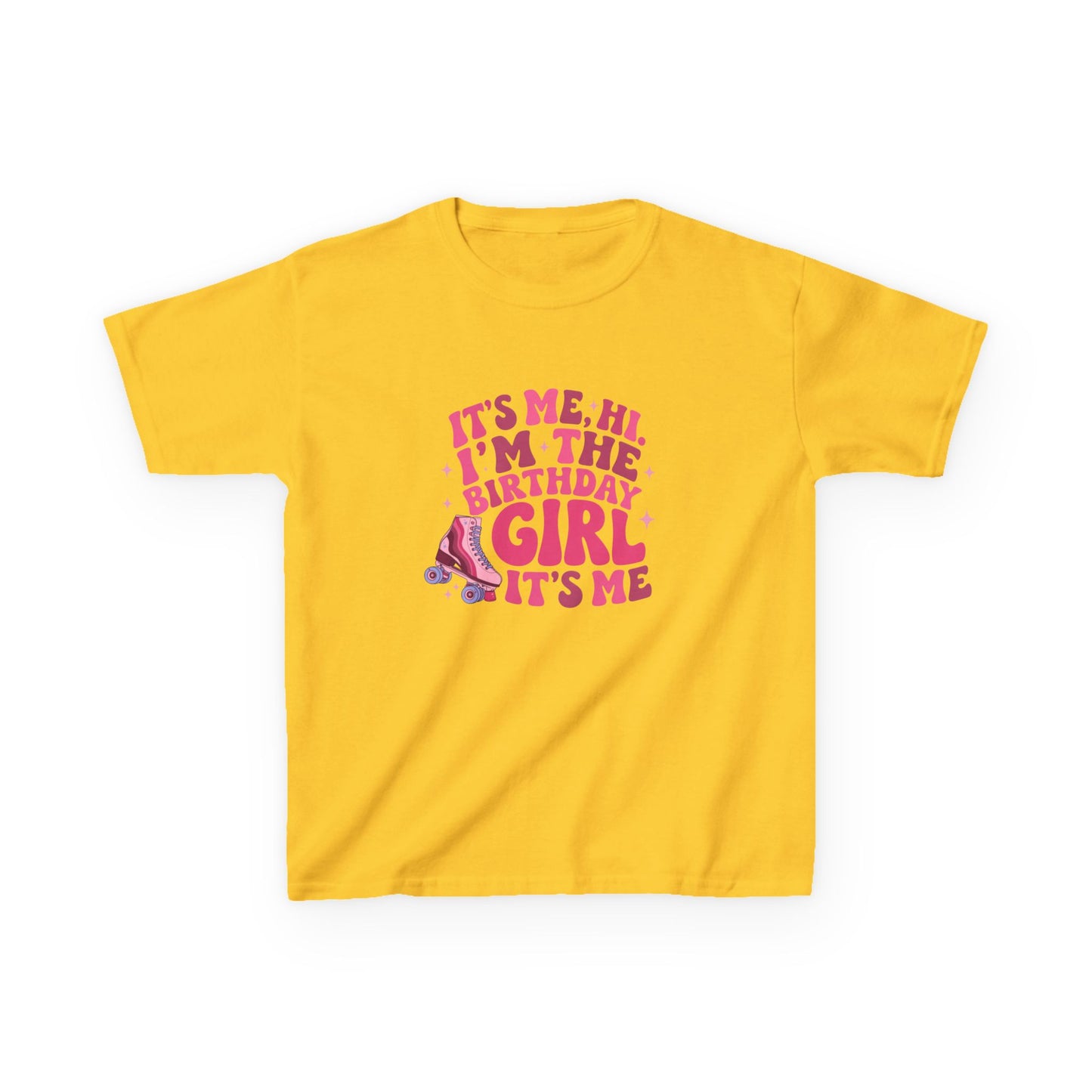 Girl's Birthday Roller Skating T-Shirt "Its Me, Hi I’m the Birthday Girl" Tee for Kids