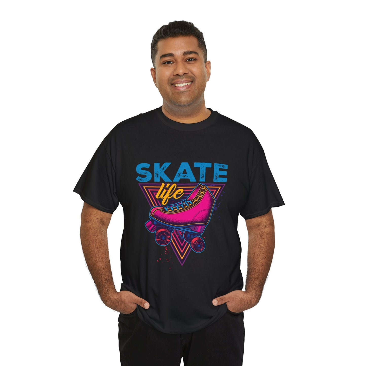 Adult Roller Skating T-Shirt - "Skate Life" - Pink Graphic