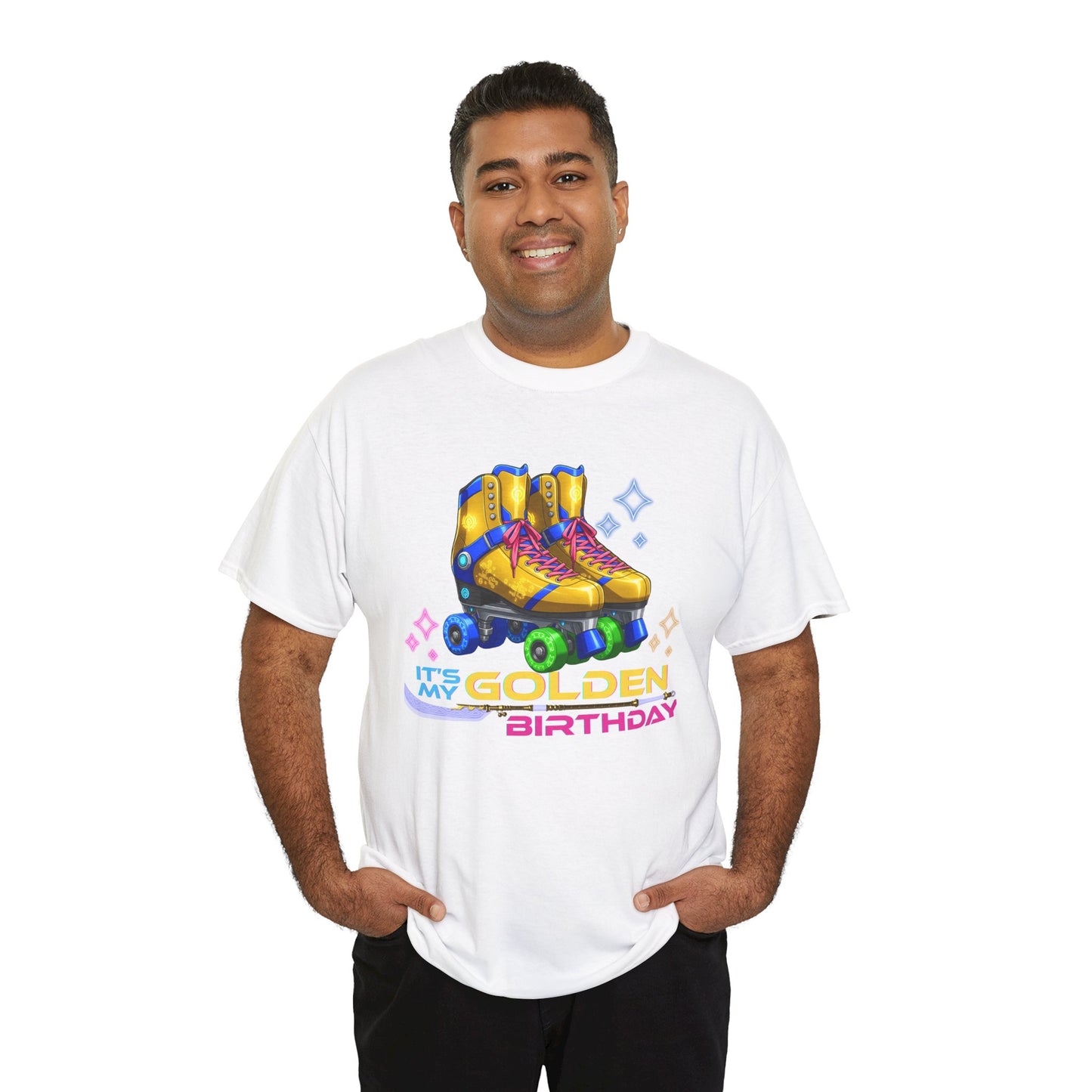 Golden Birthday - Adult Roller Skate Graphic T-Shirt – 100% Cotton