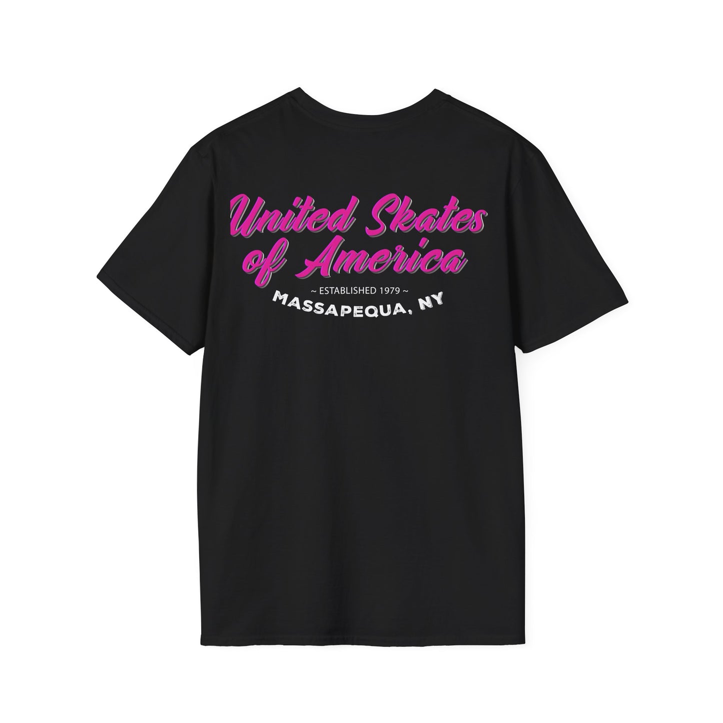 Massapequa, NY - Adult "Skate Life" Paint Splattered Skates T-Shirt