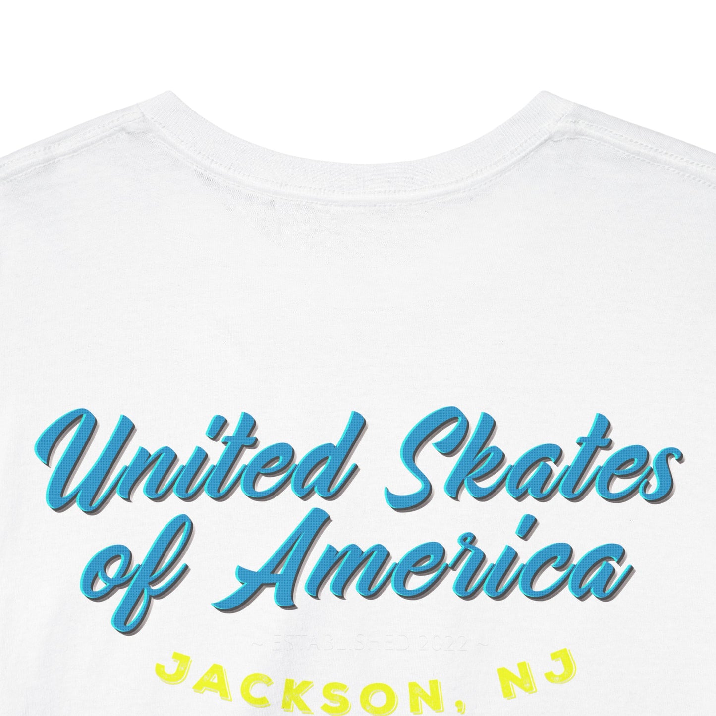 Jackson, NJ - Adult "Skate Life" Roller Skater T-Shirt (Blue Graphic)