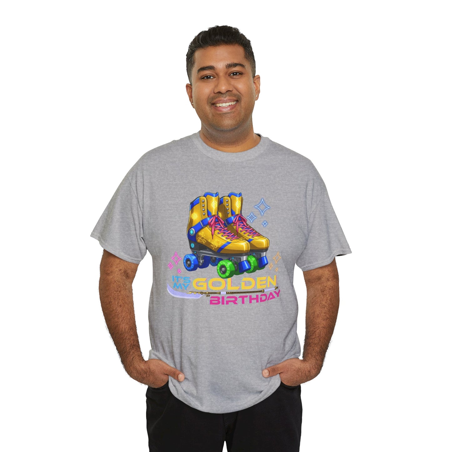 Golden Birthday - Adult Roller Skate Graphic T-Shirt – 100% Cotton