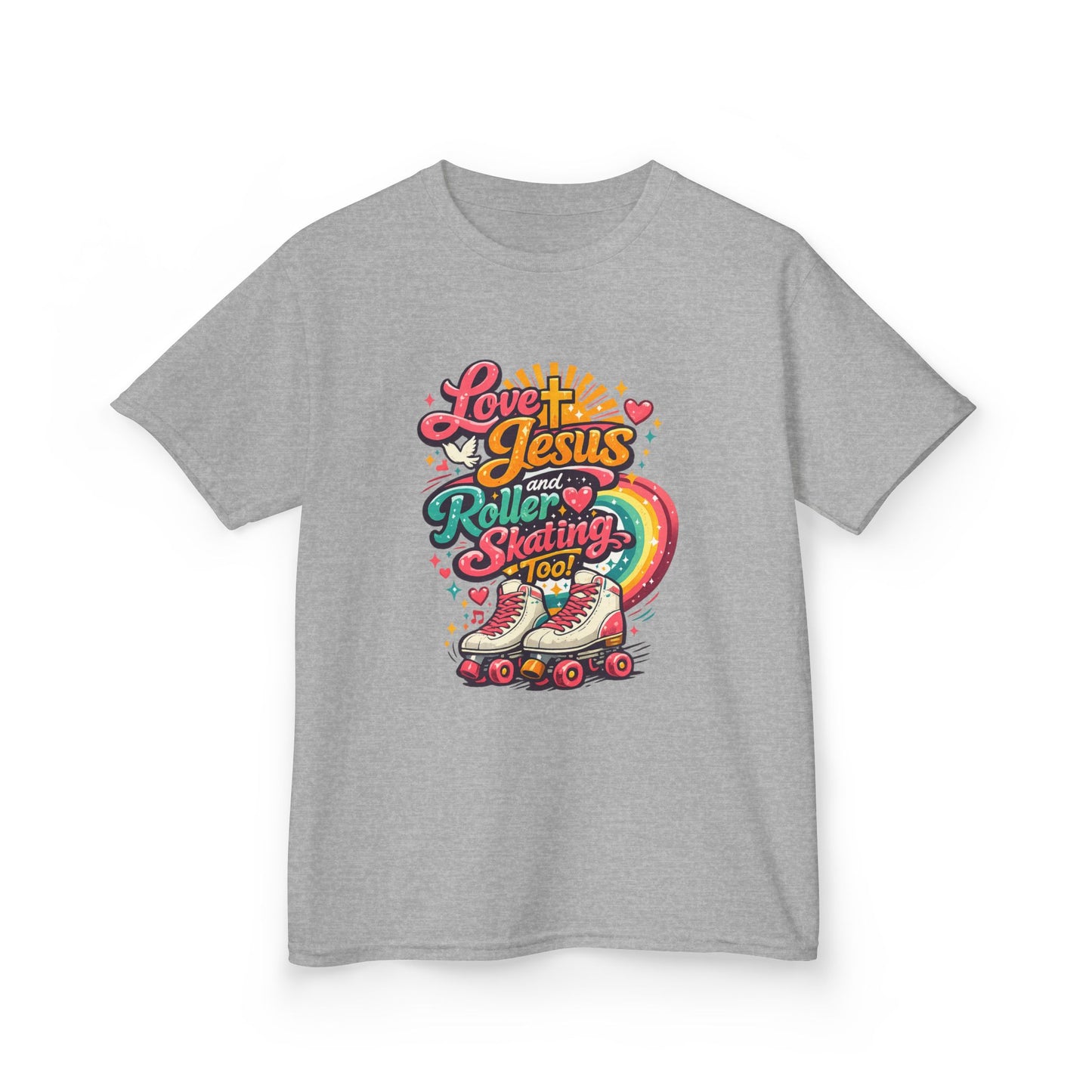 Love Jesus Roller Skating T-Shirt - Kids Christian Roller Skate Tee