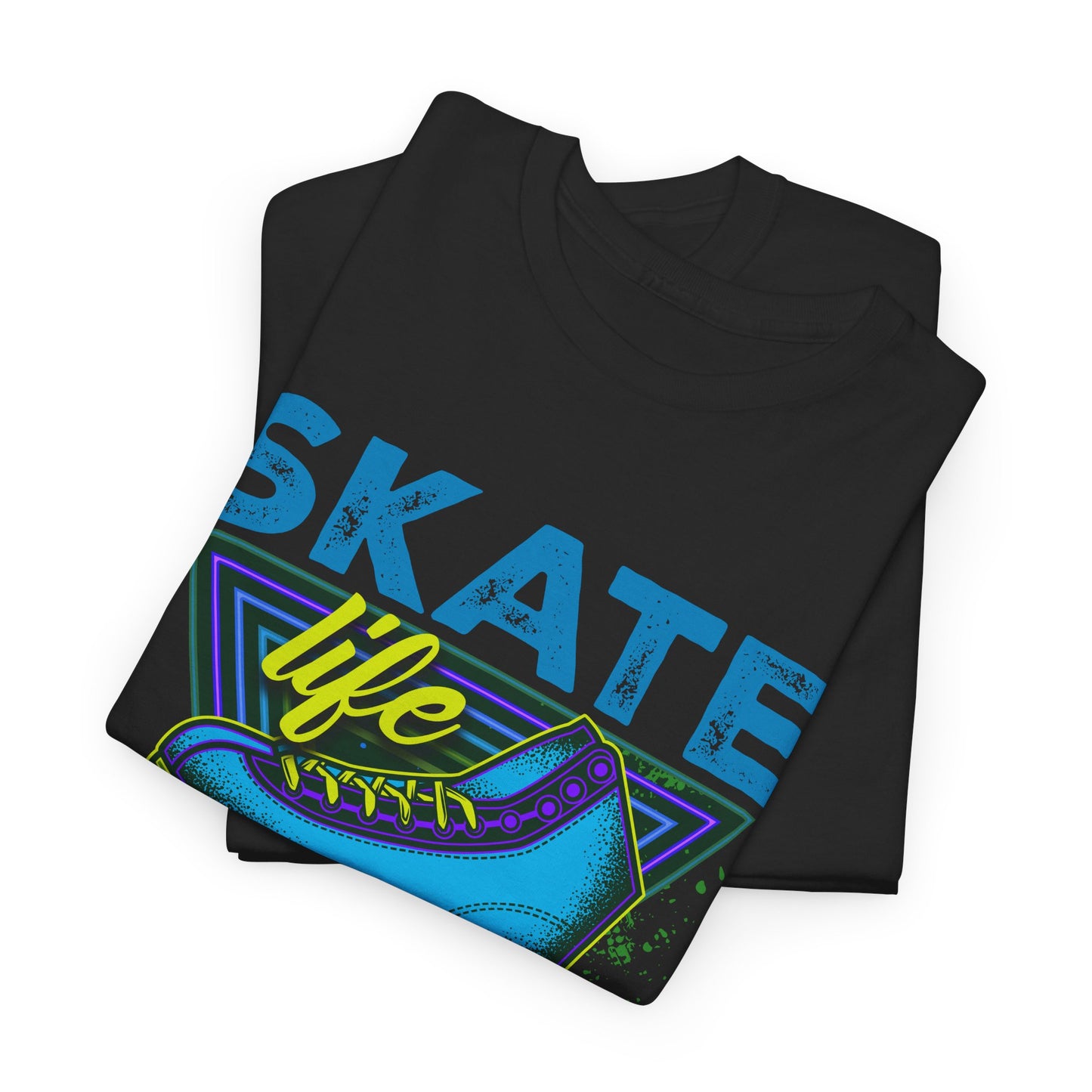 Jackson, NJ - Adult "Skate Life" Roller Skater T-Shirt (Blue Graphic)