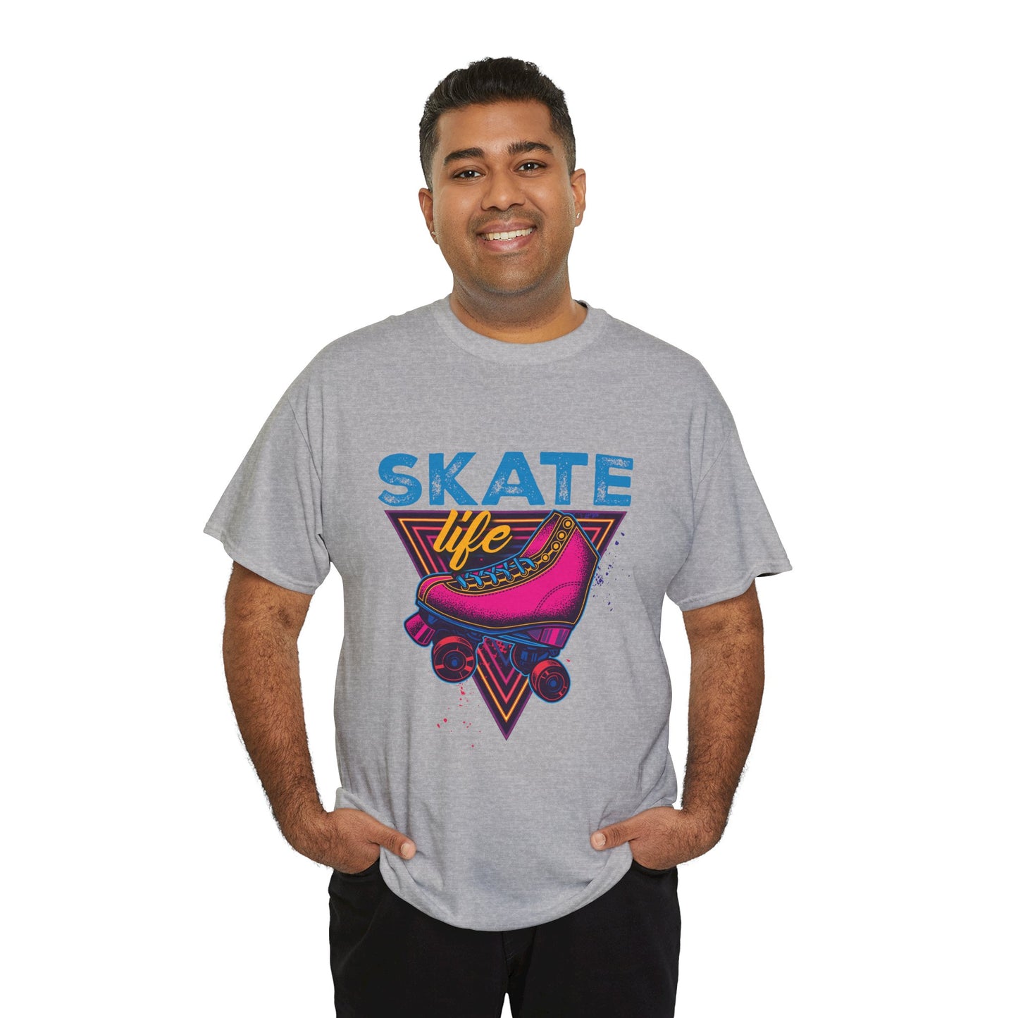 Adult Roller Skating T-Shirt - "Skate Life" - Pink Graphic
