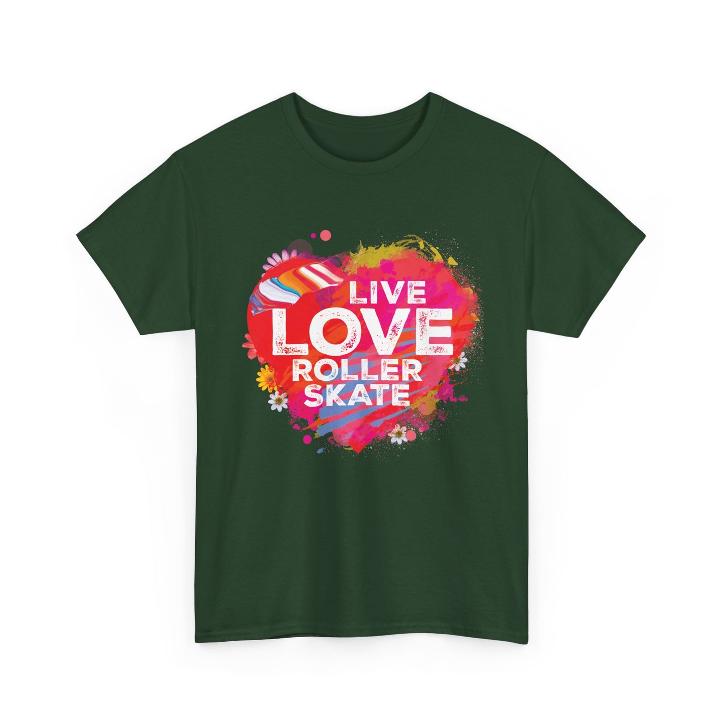 Women's "Live Love Roller Skate" T-Shirt for Skating Lovers
