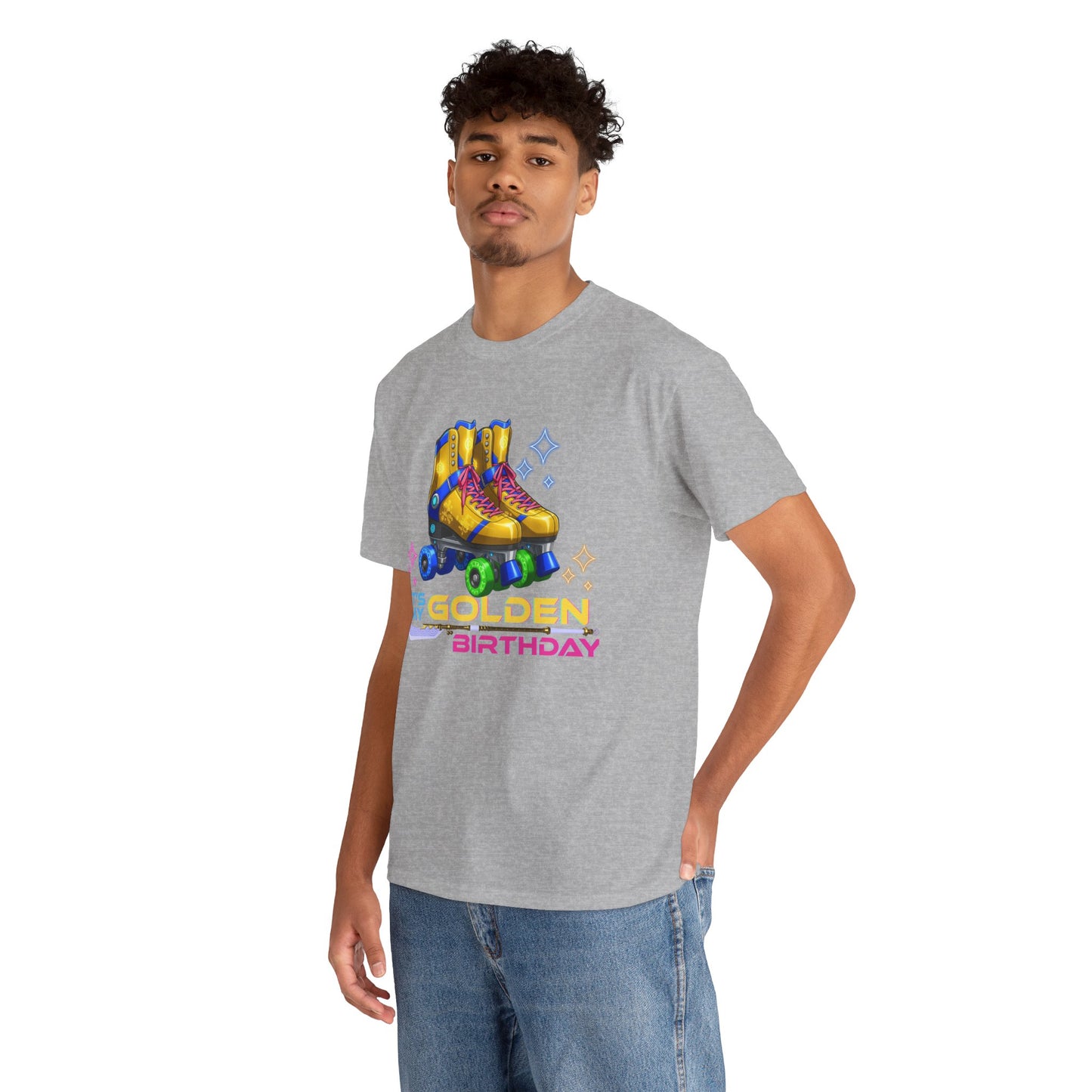 Golden Birthday - Adult Roller Skate Graphic T-Shirt – 100% Cotton