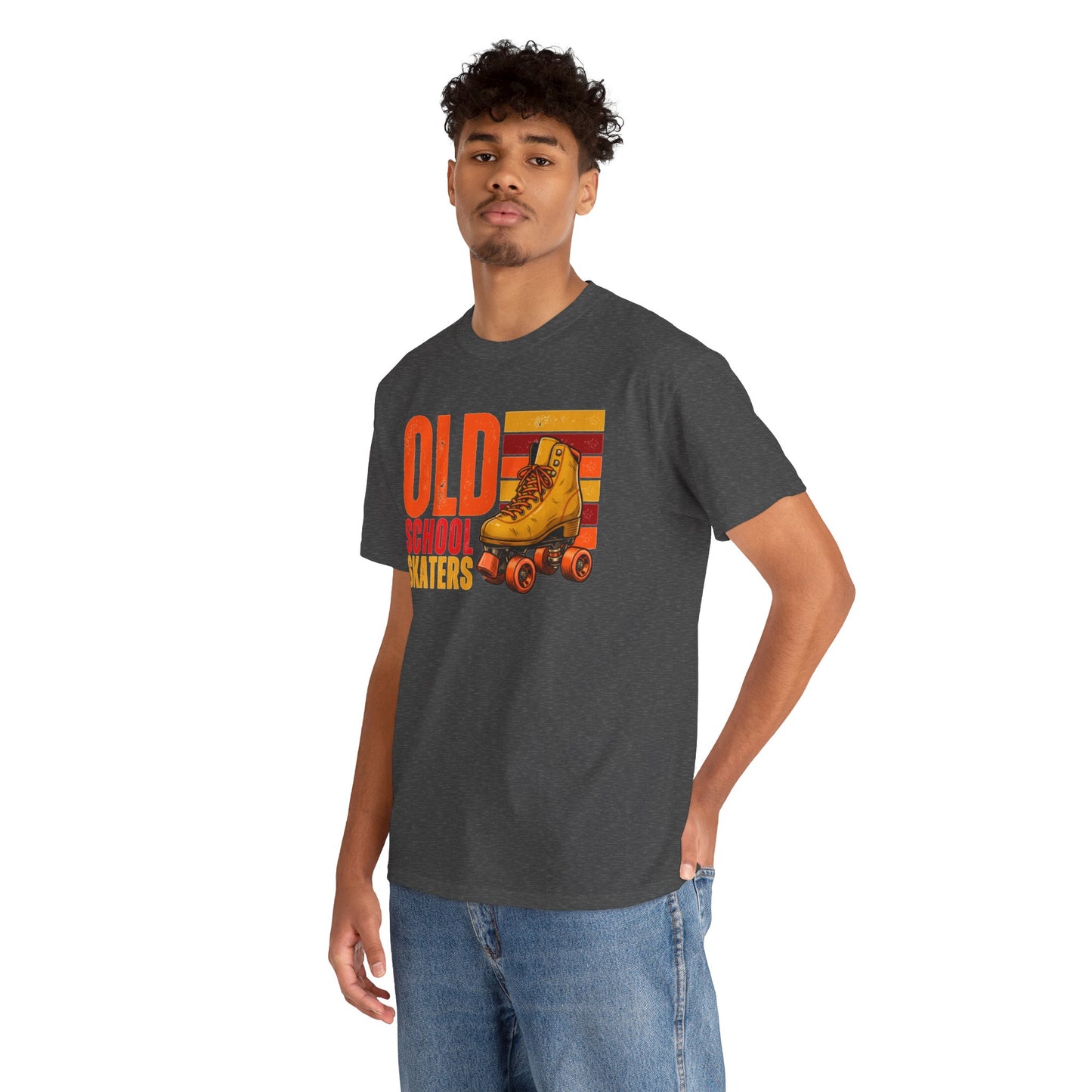 Old School Skaters Retro Roller Skating T-Shirt - Vintage Graphic Tee - 70s 80s Retro Skating Shirt