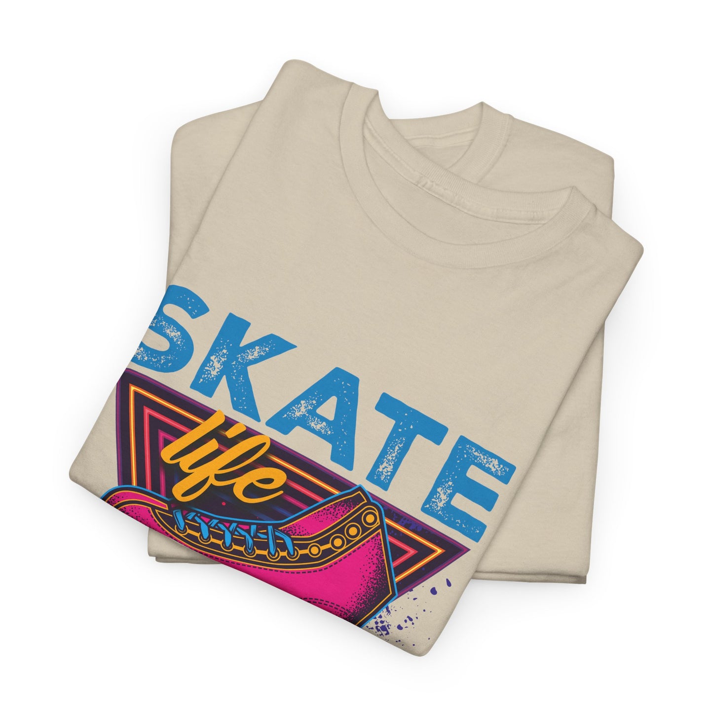 Adult Roller Skating T-Shirt - "Skate Life" - Pink Graphic