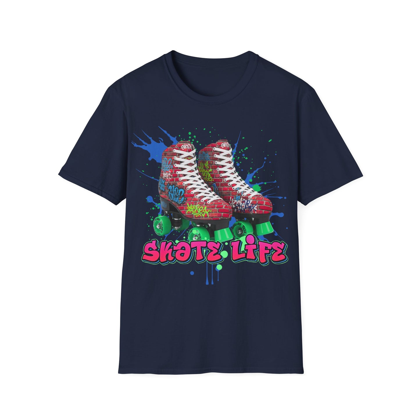Adult "Skate Life" Paint Splattered Skates T-Shirt - Skateworld - Tampa, FL