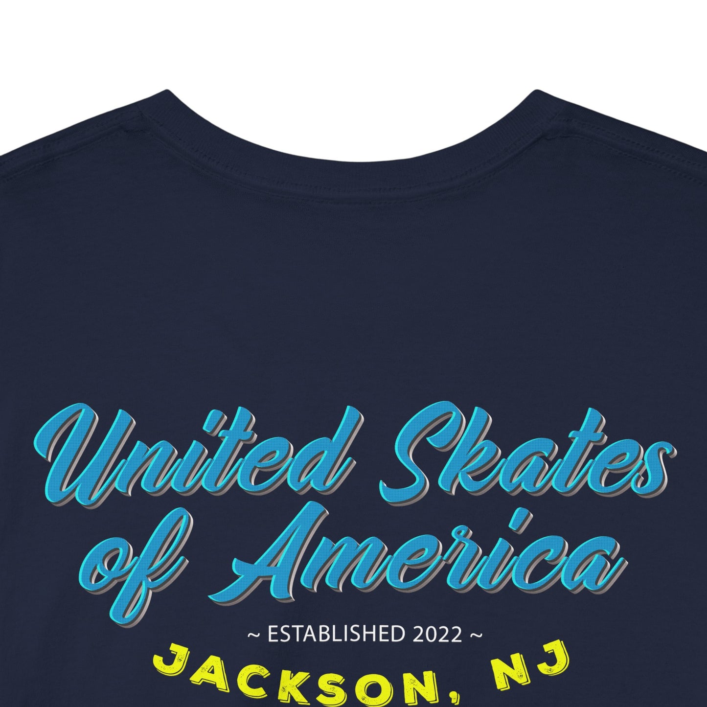 Jackson, NJ - Adult "Skate Life" Roller Skater T-Shirt (Blue Graphic)