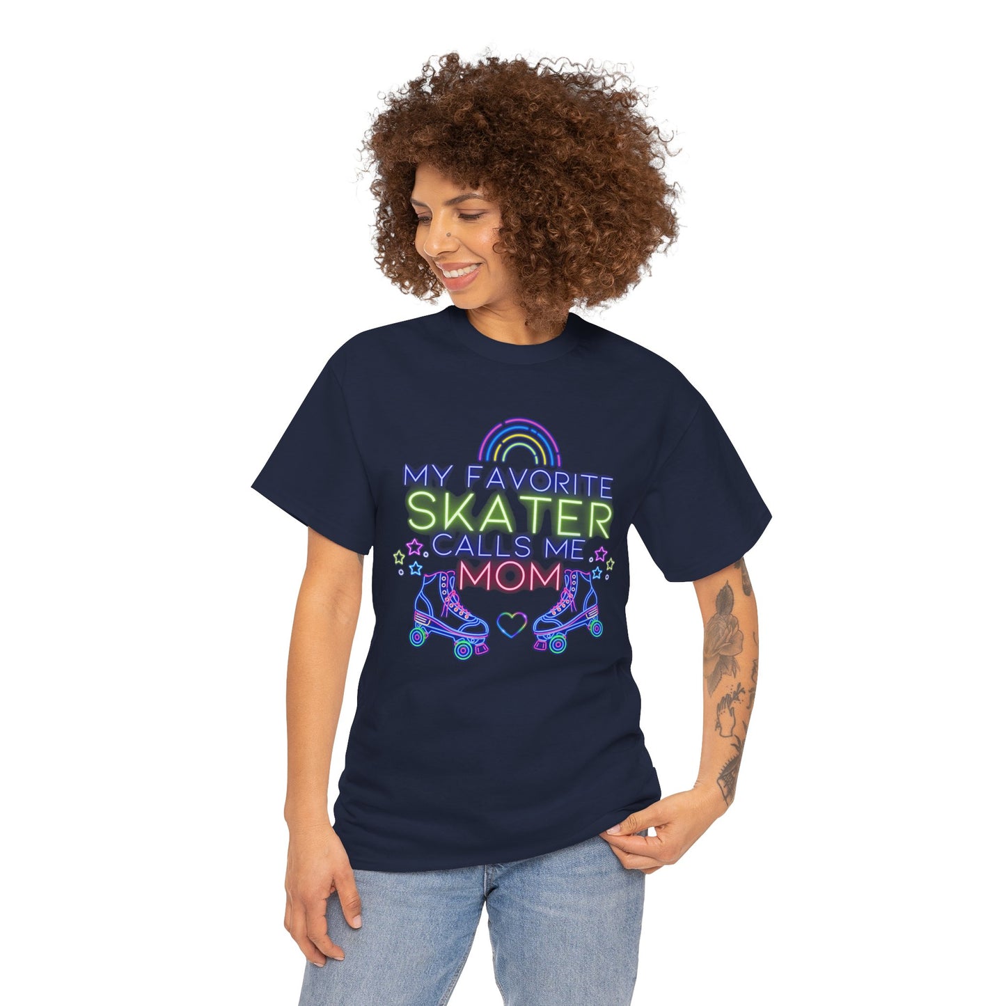 Women's "My Favorite Skater Calls Me Mom" Roller Skating Tee for Mothers