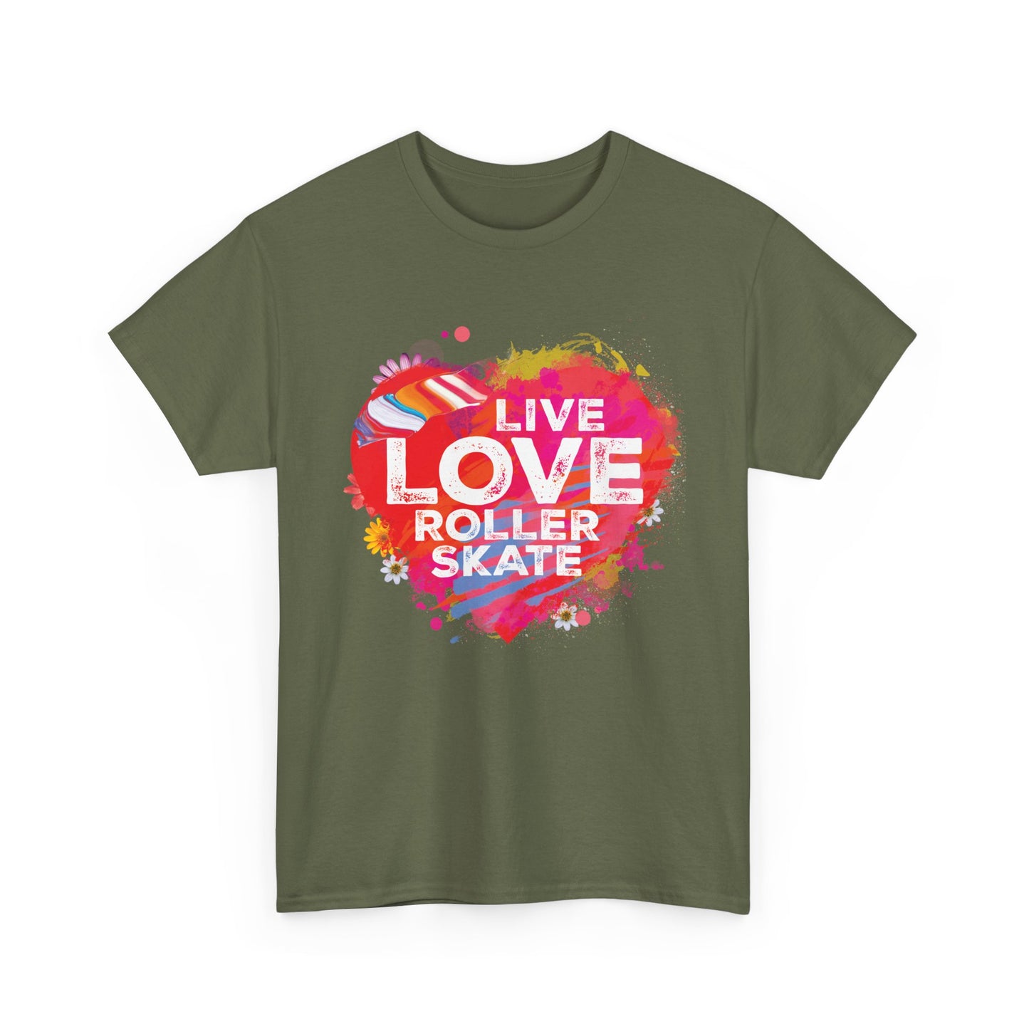 Women's "Live Love Roller Skate" T-Shirt for Skating Lovers