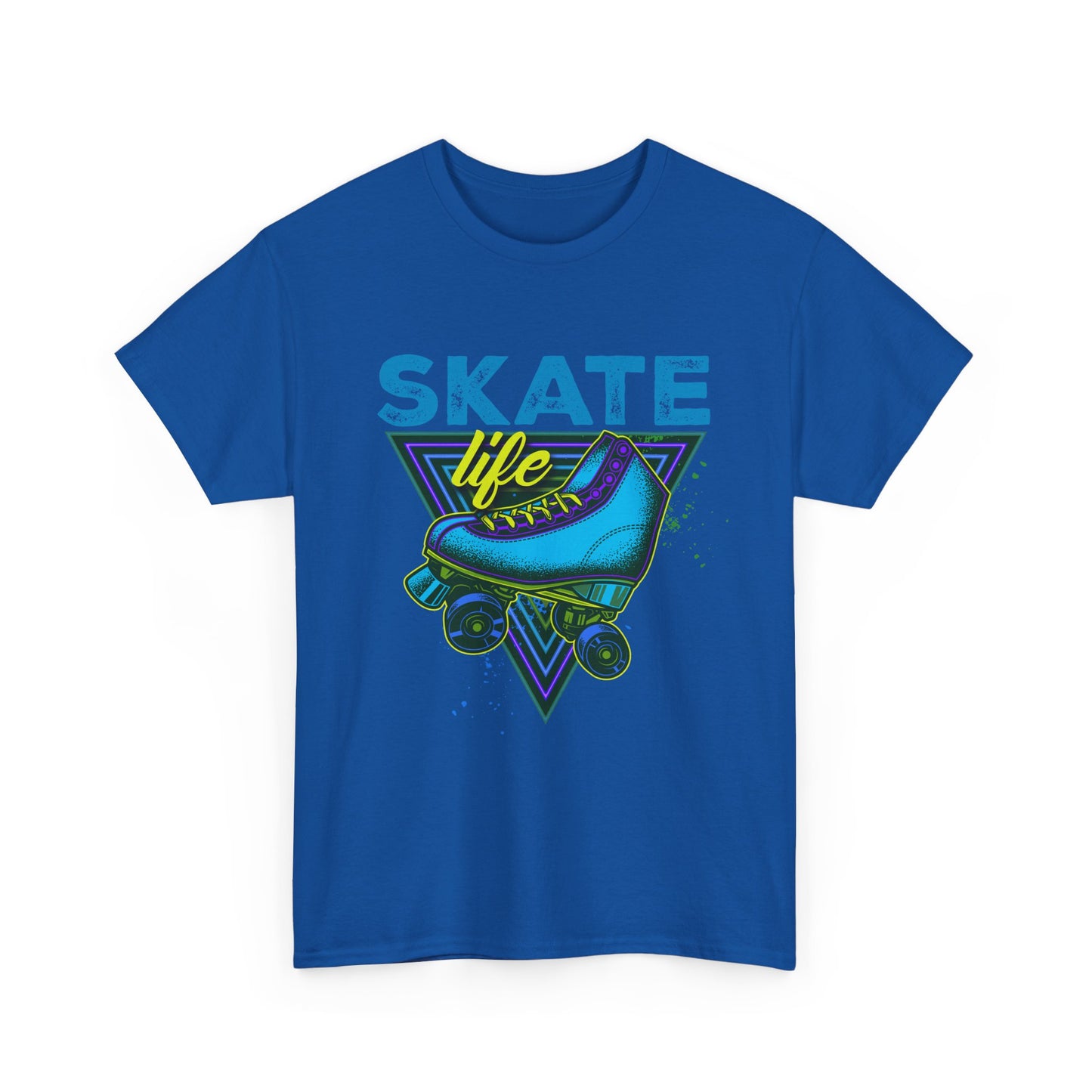 Unisex Roller Skating T-Shirt "Skate Life" Blue Graphic