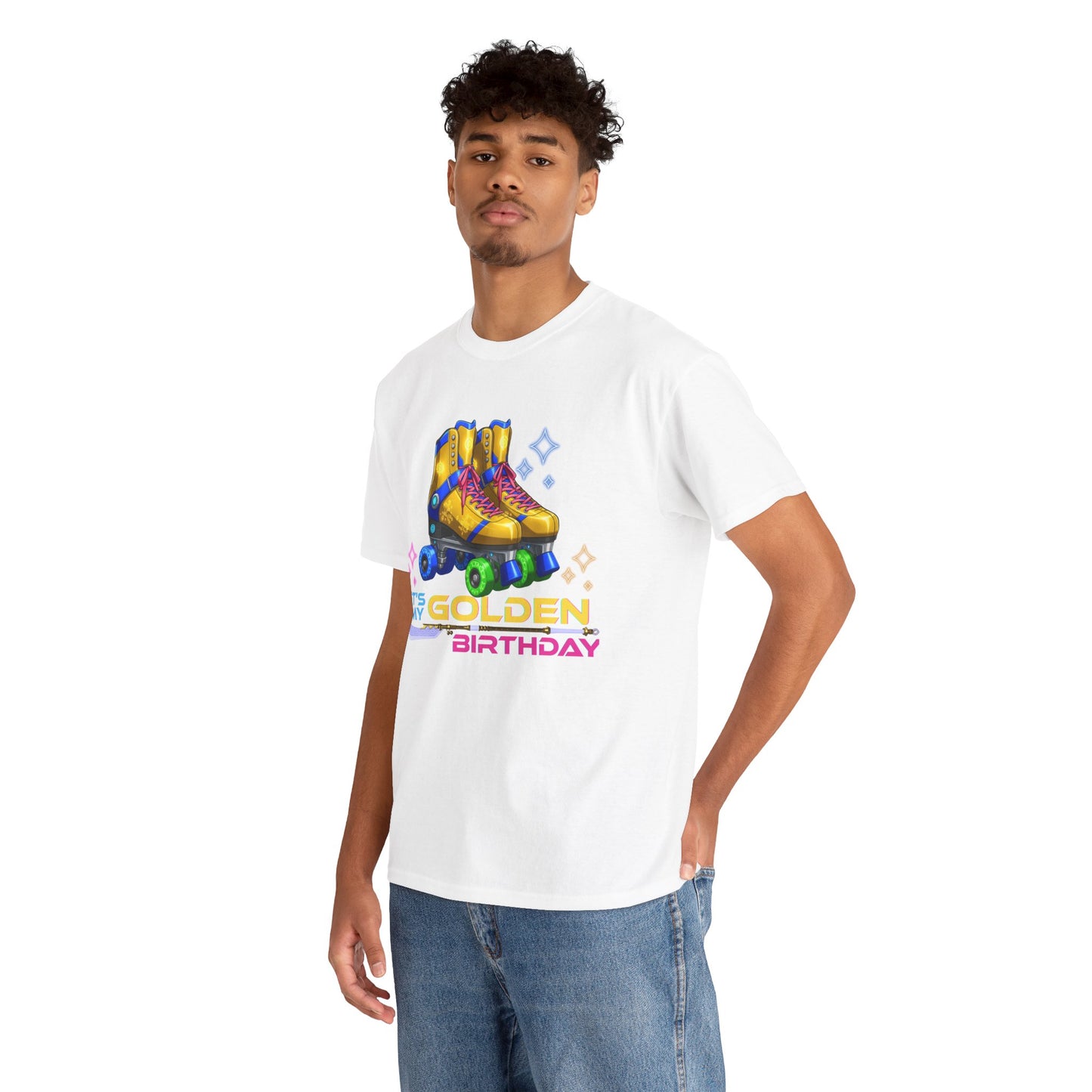 Golden Birthday - Adult Roller Skate Graphic T-Shirt – 100% Cotton