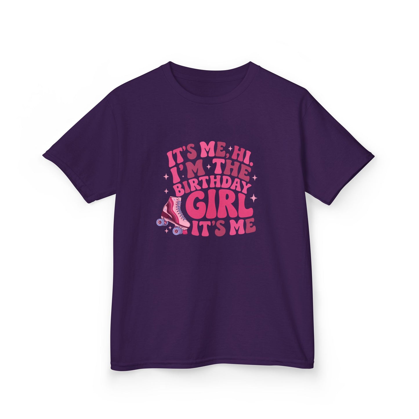 Girl's Birthday Roller Skating T-Shirt "Its Me, Hi I’m the Birthday Girl" Tee for Kids