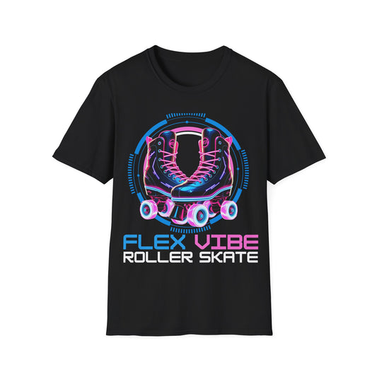 Adult "Flex Vibe Roller Skate" T-Shirt - United Skates of America - Raleigh