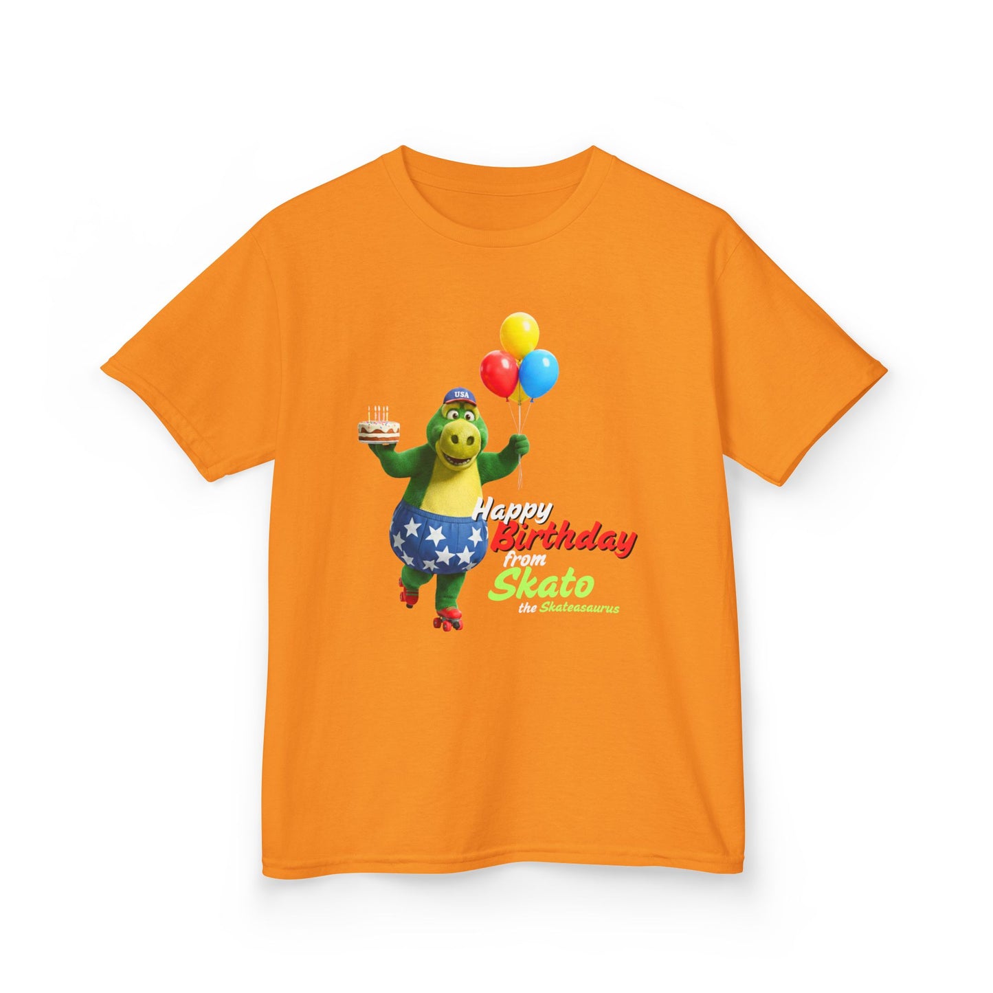 Kid's Roller Skating Birthday T-Shirt - Happy Birthday from Skato - Tee for Boys and Girls