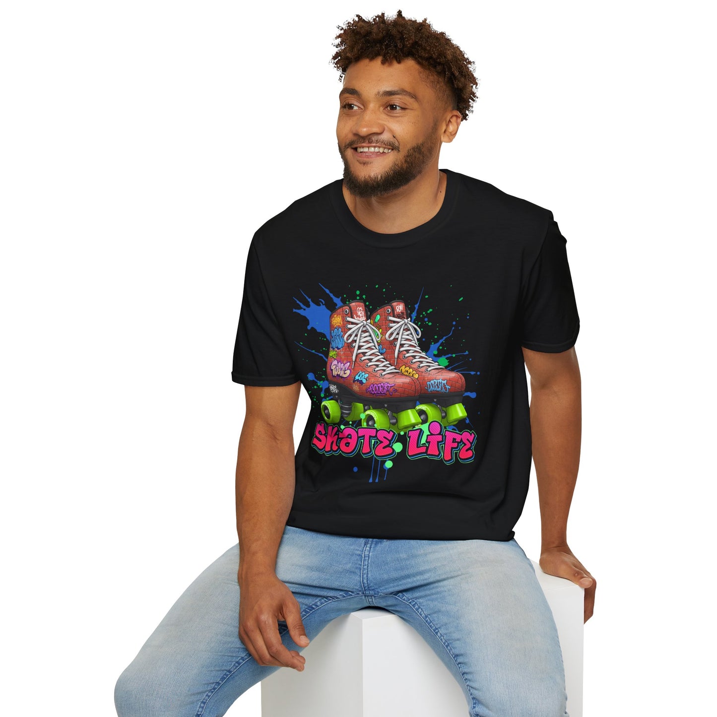 Adult "Skate Life" Paint Splattered Skate T-Shirt - Millennium Skate World