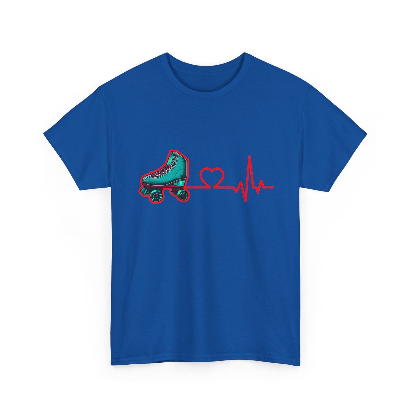 Adult Roller Skating T-Shirt - Heartbeat of Roller Skating - Rink Life Tee