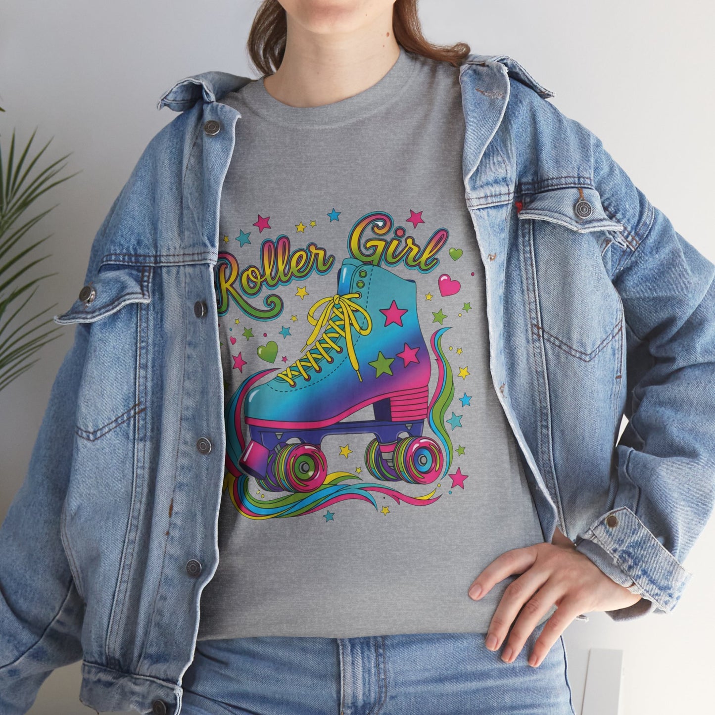 Women's Roller Skating T-shirt - Roller Girl - Retro Graphic Shirt for Skaters