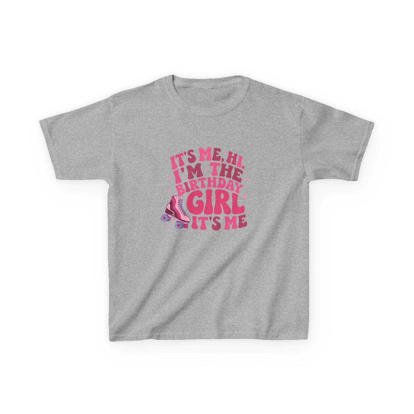 Girl's Birthday Roller Skating T-Shirt "Its Me, Hi I’m the Birthday Girl" Tee for Kids