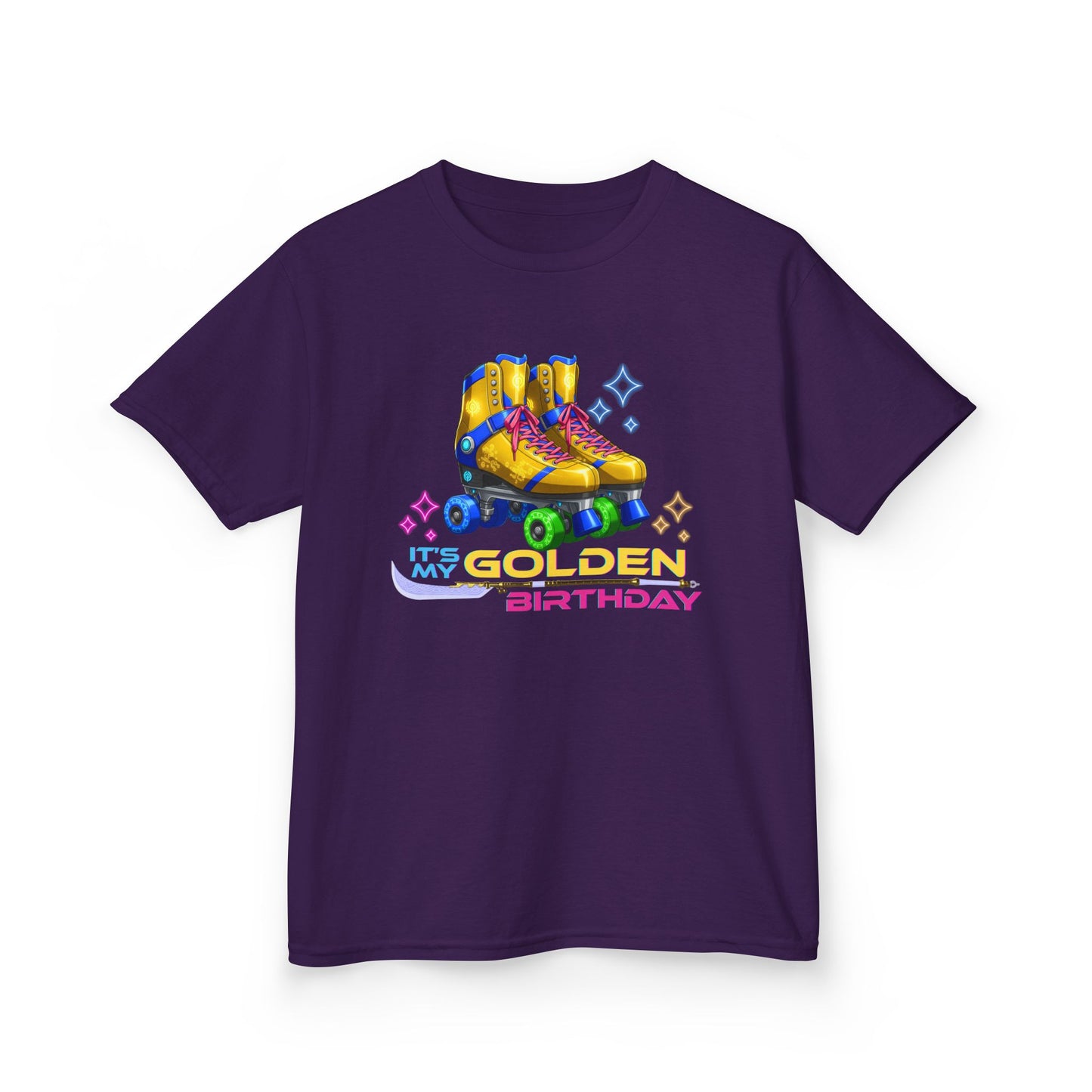 Kid's "It's My Golden Birthday" Roller Skating Shirt for Boys and Girls