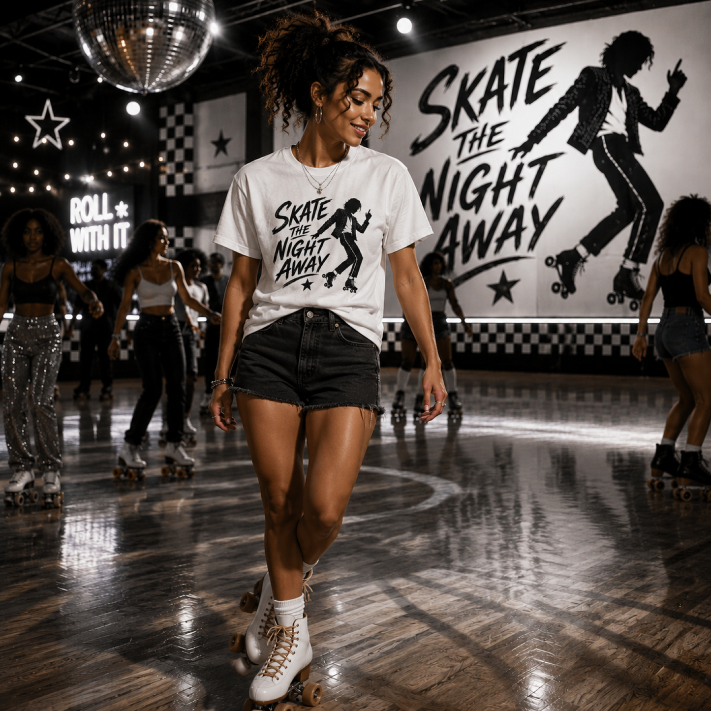 Skate It Graphic T-Shirt – Retro Roller Skating Unisex Tee for Men and Women