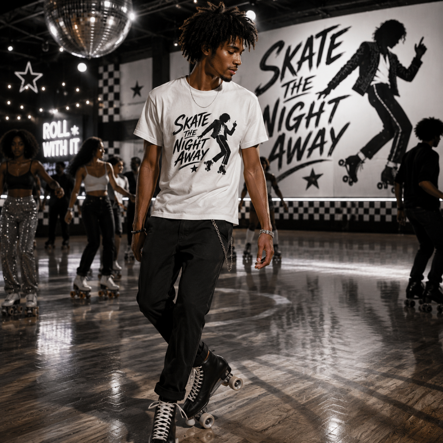 Skate It Graphic T-Shirt – Retro Roller Skating Unisex Tee for Men and Women