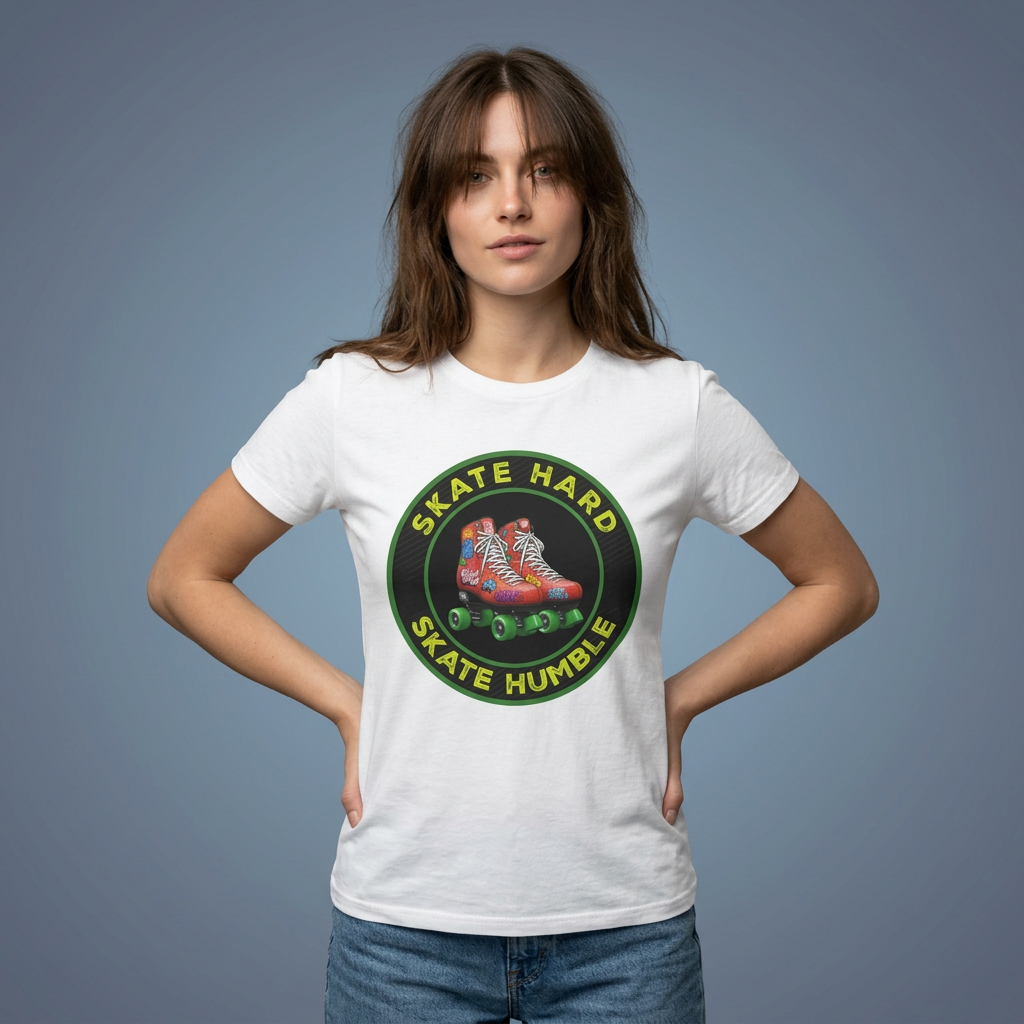 Adult "Skate Hard Skate Humble" Roller Skating T-Shirt