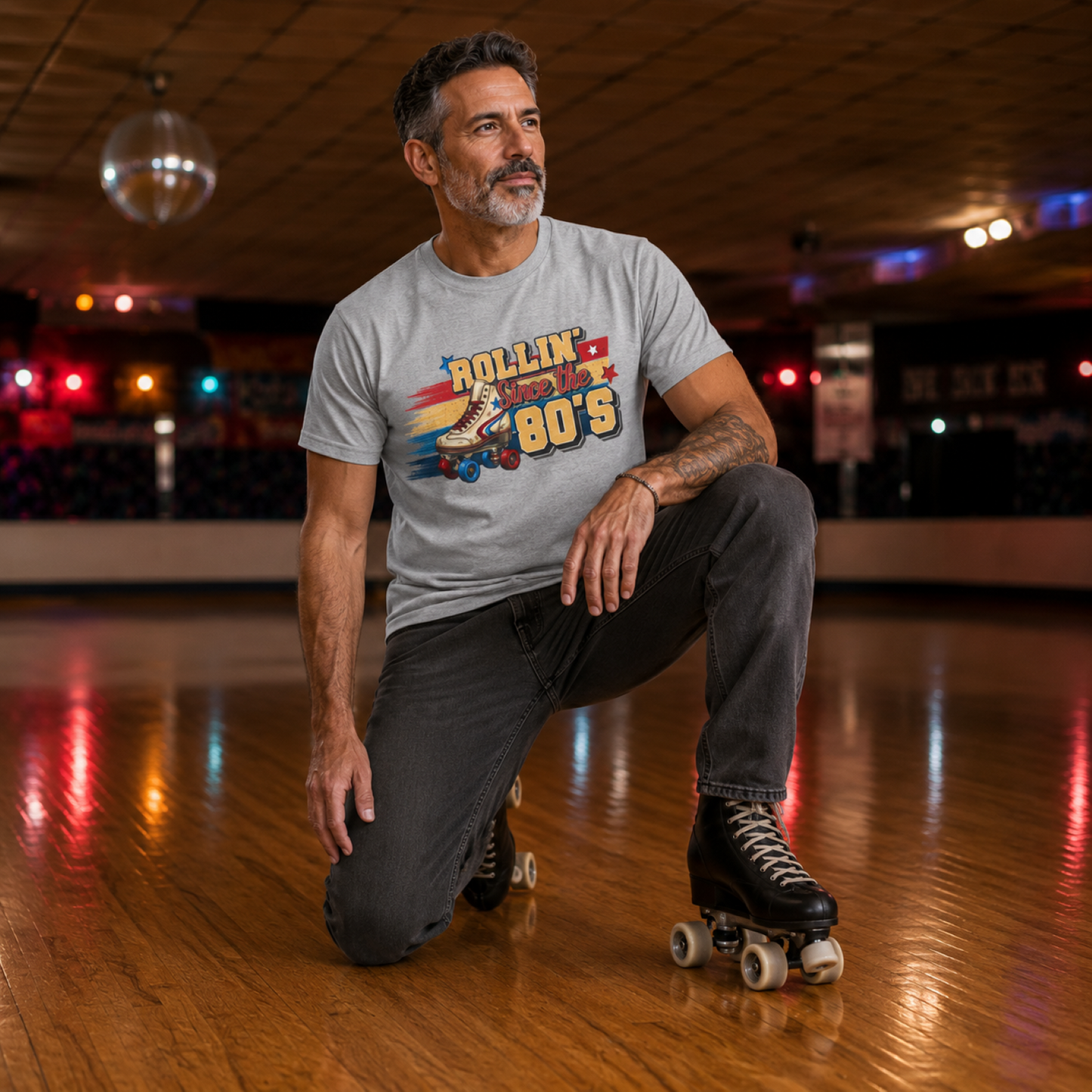 Rollin' Since the 80's - Retro Roller Skating T-Shirt – Vintage Quad Roller Skate Graphic Tee