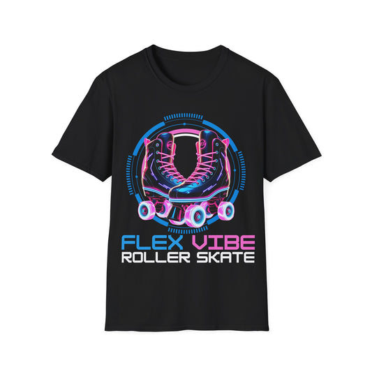 Adult "Flex Vibe Roller Skate" T-Shirt - United Skates of America - Rumford, RI