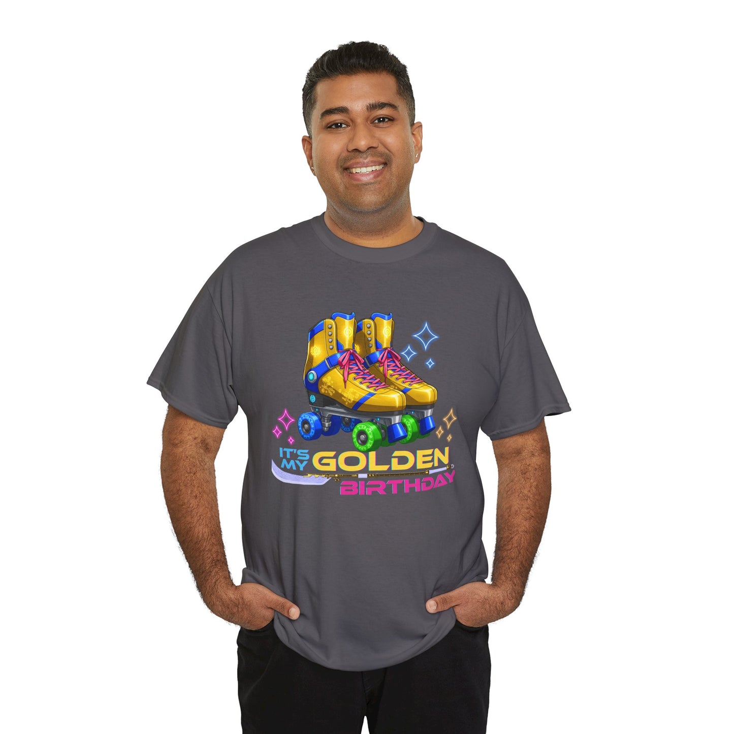Golden Birthday - Adult Roller Skate Graphic T-Shirt – 100% Cotton