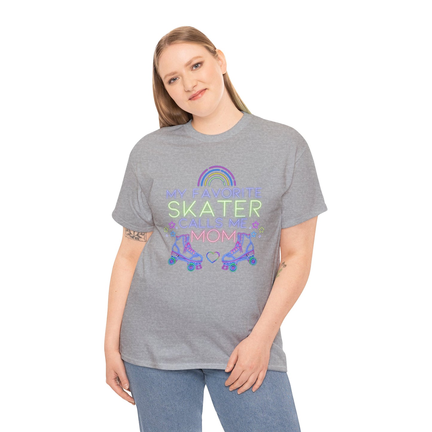 Women's "My Favorite Skater Calls Me Mom" Roller Skating Tee for Mothers