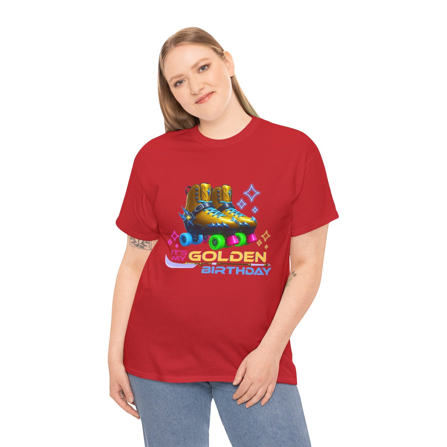 It's My Golden Birthday  - Adult and Teens Roller Skate Graphic T-Shirt – 100% Cotton, Female