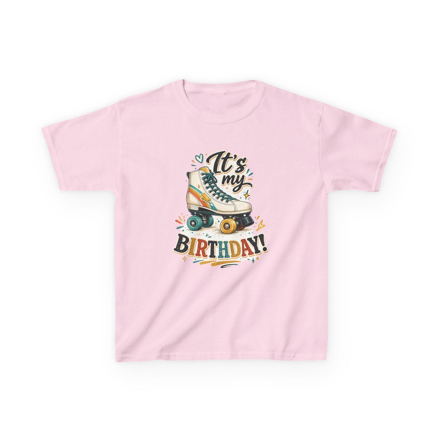 Kid's Birthday Roller Skating T-Shirt  "It's My Birthday" Graphic Tee for Boys and Girls