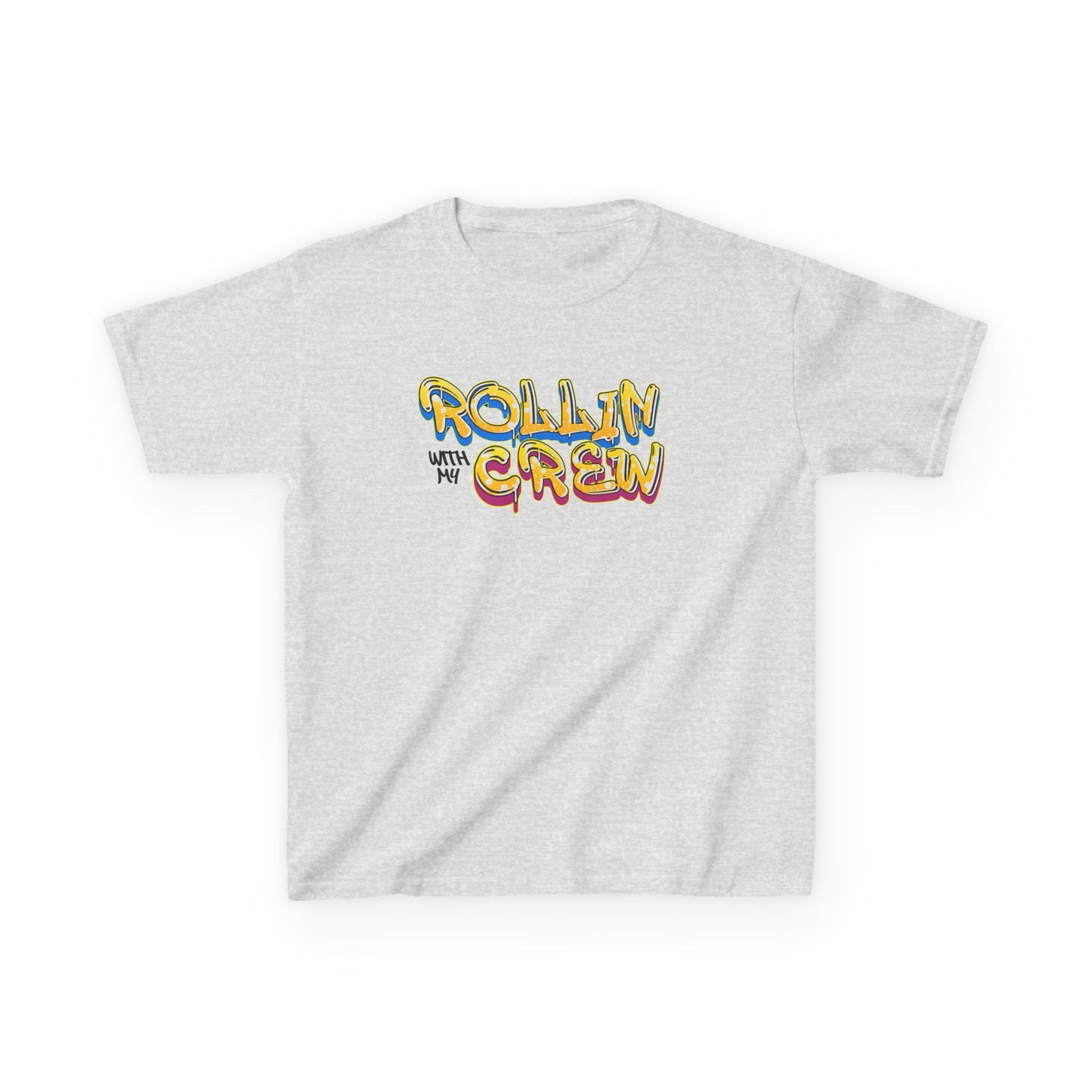 Kid's Roller Skating T-Shirt - Rollin With My Crew - Birthday Party Tee