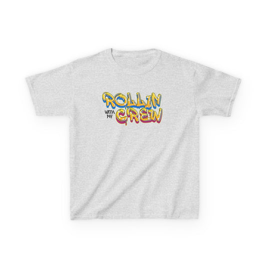 Kid's Roller Skating T-Shirt - Rollin With My Crew - Birthday Party Tee