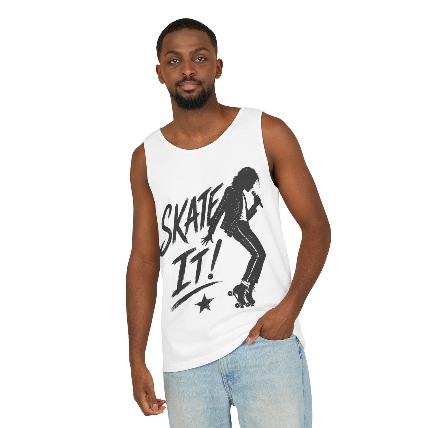 Unisex Tank Top - Skate It – Retro Roller Skating Graphic Tee for Men and Women