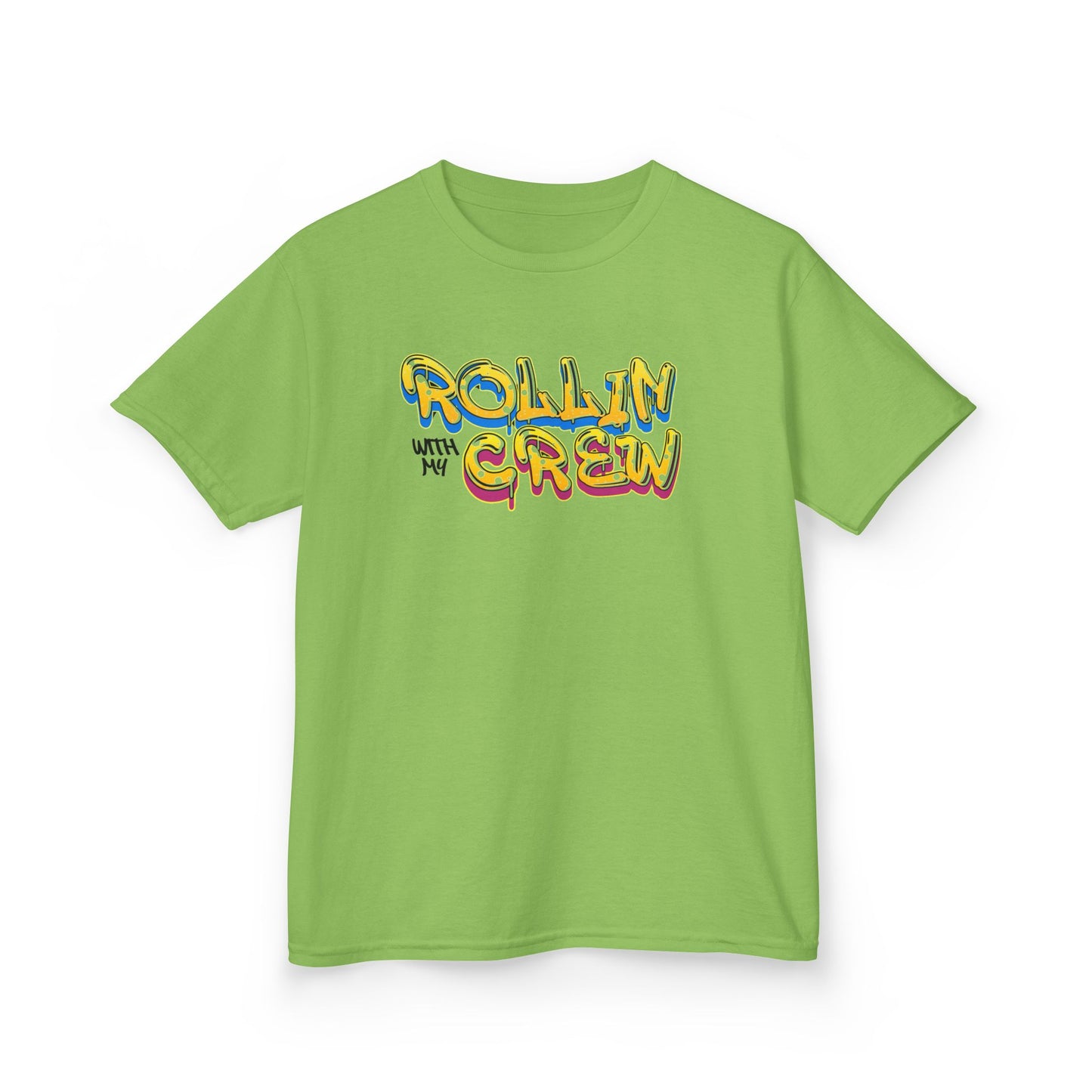 Kid's Roller Skating T-Shirt - Rollin With My Crew - Birthday Party Tee