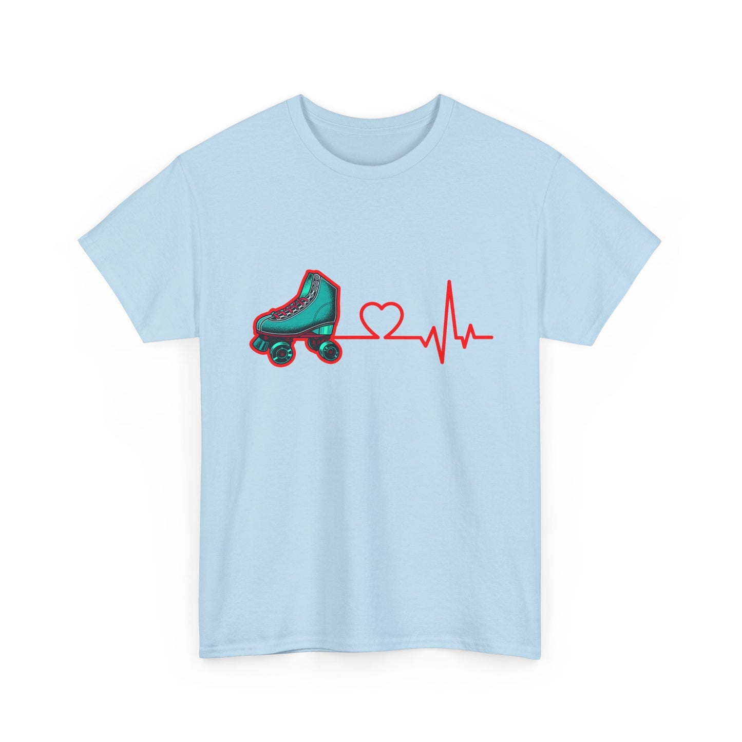 Adult Roller Skating T-Shirt - Heartbeat of Roller Skating - Rink Life Tee