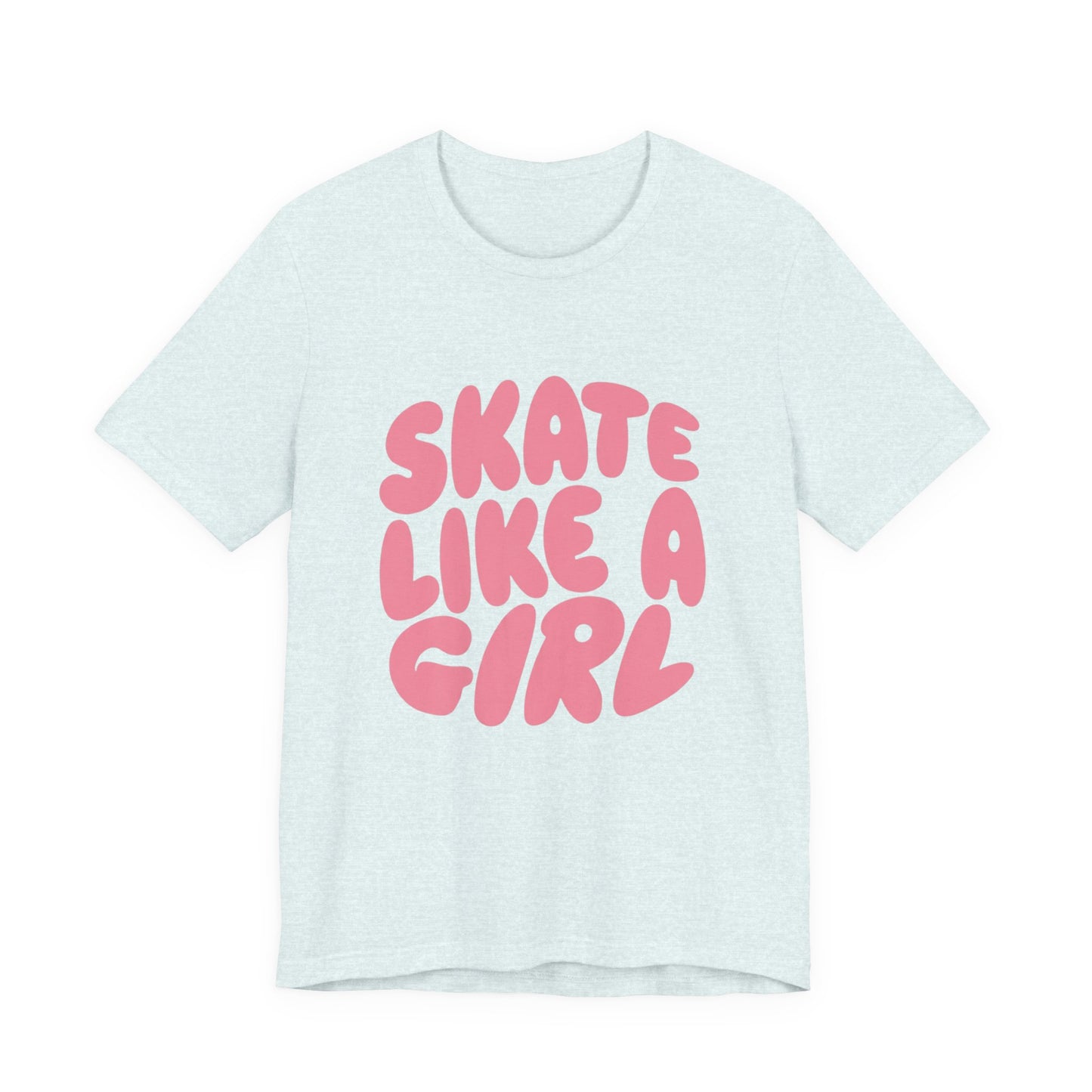 Women's "Skate Like A Girl" Roller Skate Graphic Cotton T-Shirt