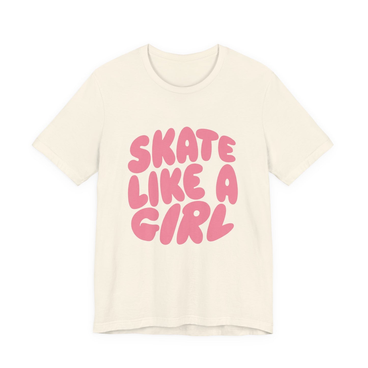 Women's "Skate Like A Girl" Roller Skate Graphic Cotton T-Shirt
