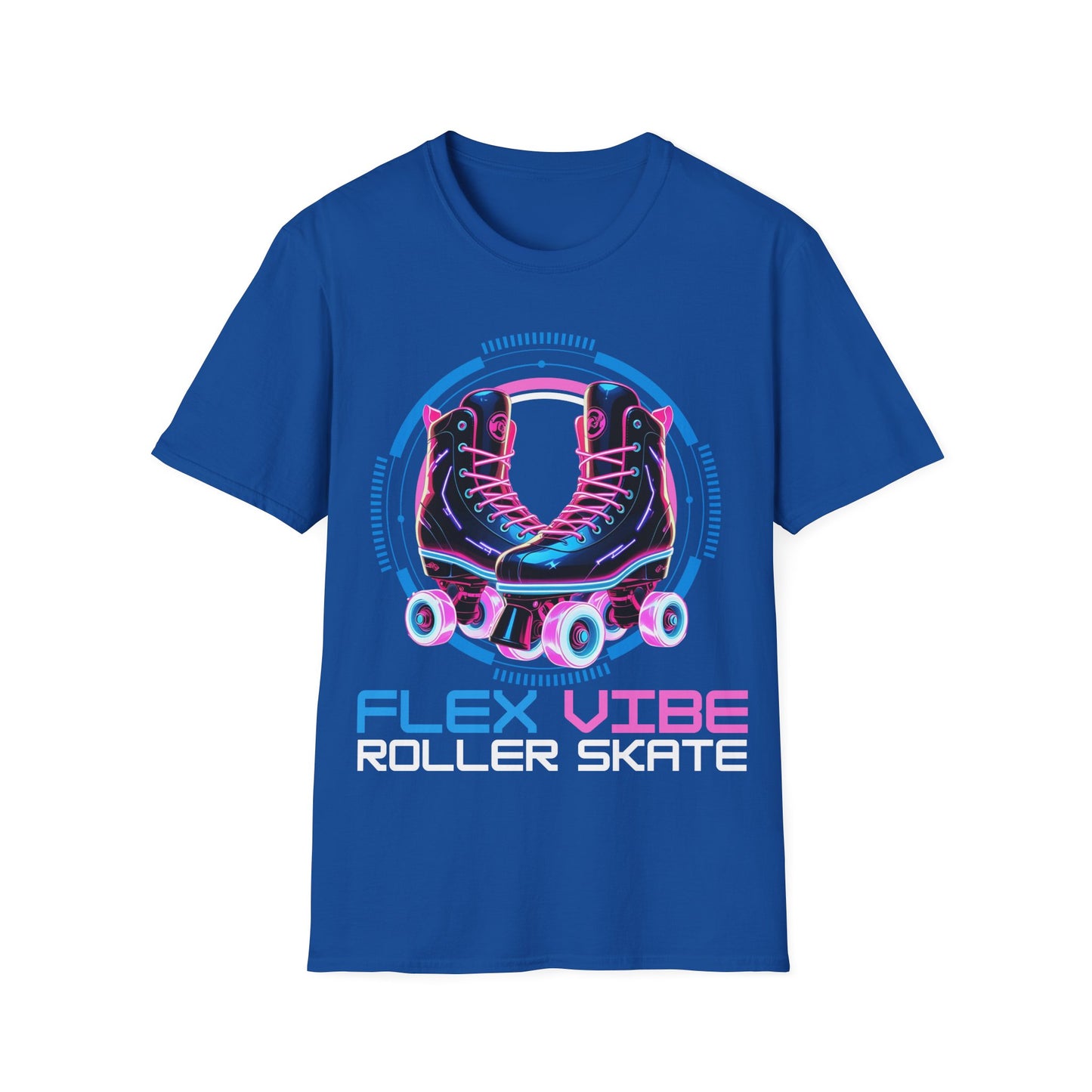 Adult "Flex Vibe Roller Skate" T-Shirt - United Skates of America - Wickliffe, OH