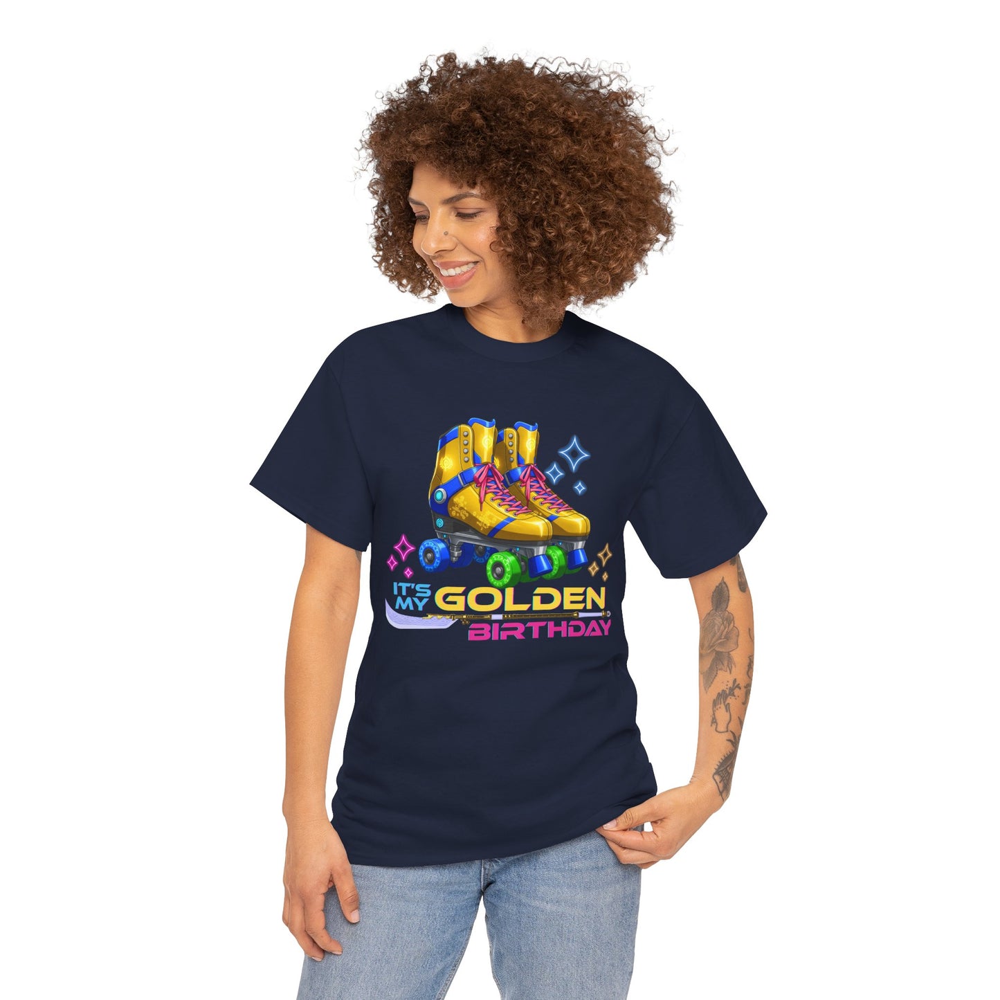 Golden Birthday - Adult Roller Skate Graphic T-Shirt – 100% Cotton