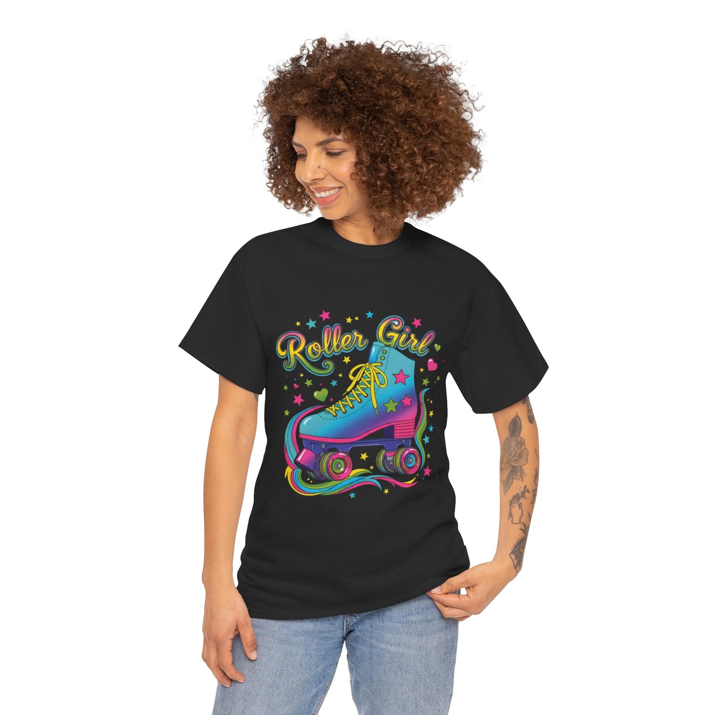 Women's Roller Skating T-shirt - Roller Girl - Retro Graphic Shirt for Skaters
