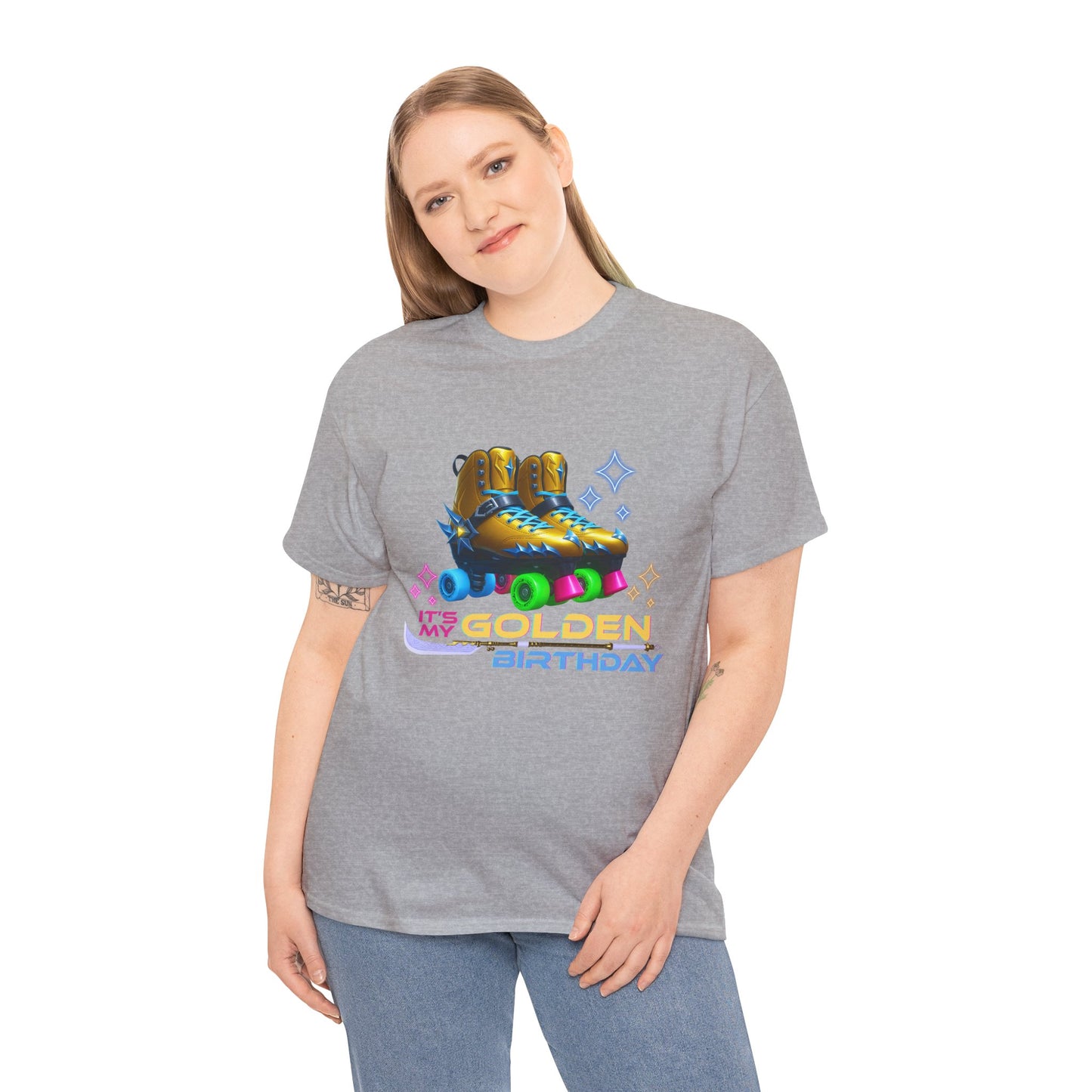 It's My Golden Birthday  - Adult and Teens Roller Skate Graphic T-Shirt – 100% Cotton, Female